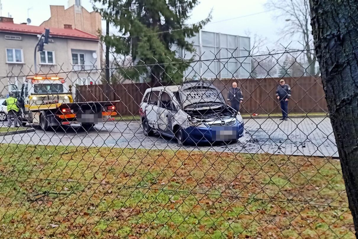 Pożar samochodu Gumniska