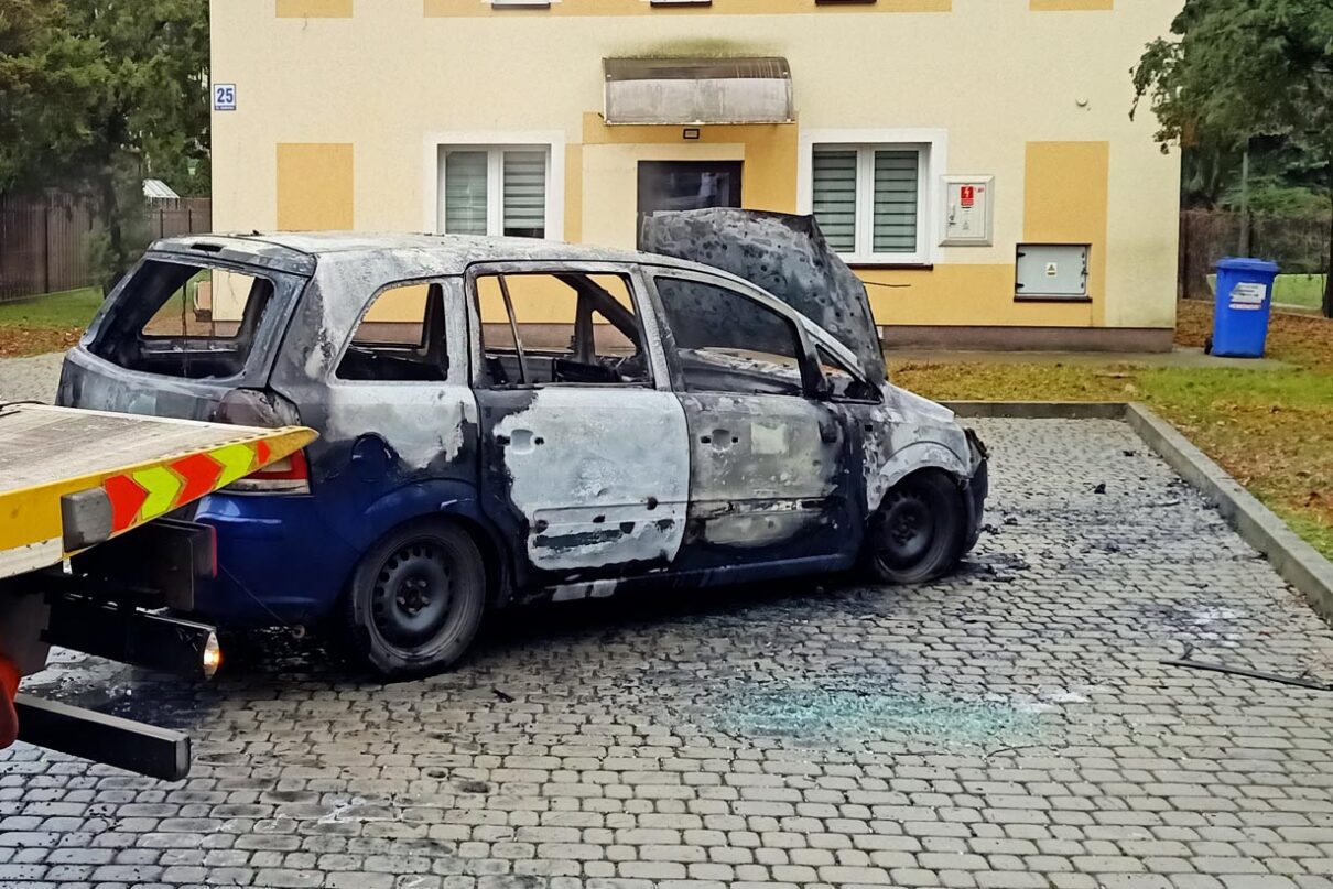 Pożar samochodu Gumniska