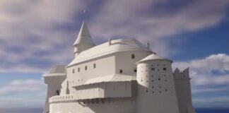 Wizualizacja zamku na Górze św. Marcina