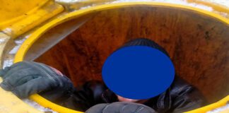 Mężczyzna znaleziony w pojemniku na śmieci