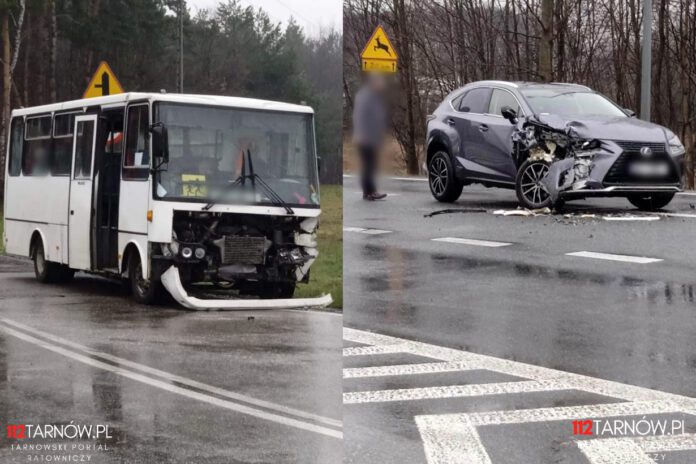 Pogórska Wola kolizja bus