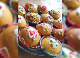 Waniliowe muffinki z migdałami