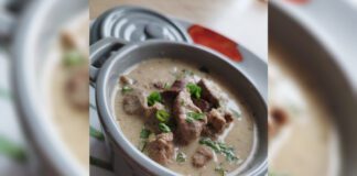 Wątróbka w sosie śmietanowym z majerankiem