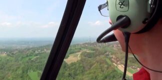 Przelot helikopterem w 2013 roku Tarnów