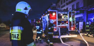 Pożar w sklepie spożywczym w Tuchowie