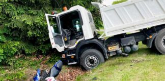 Zderzenie motocykla i ciężarówki w Niwce