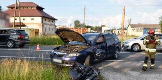 Lisia Góra Zderzenie motocyklisty z samochodem osobowym