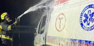 Radłów podpalenie karetki