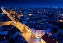 Tarnów z ledowym oświetleniem