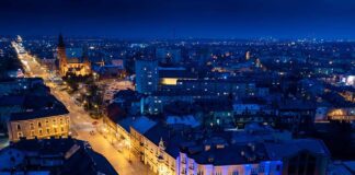 Tarnów z ledowym oświetleniem