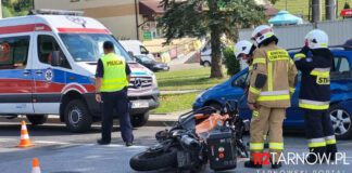 Rzepiennik Strzyżewski - wypadek z udziałem motocykla