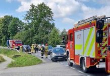 Wypadek Jurków: karambol trzech samochodów