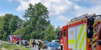 Wypadek Jurków: karambol trzech samochodów