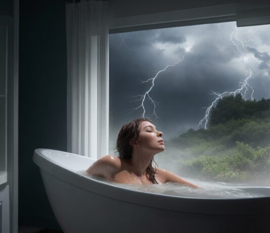 Kąpiel podczas burzy
