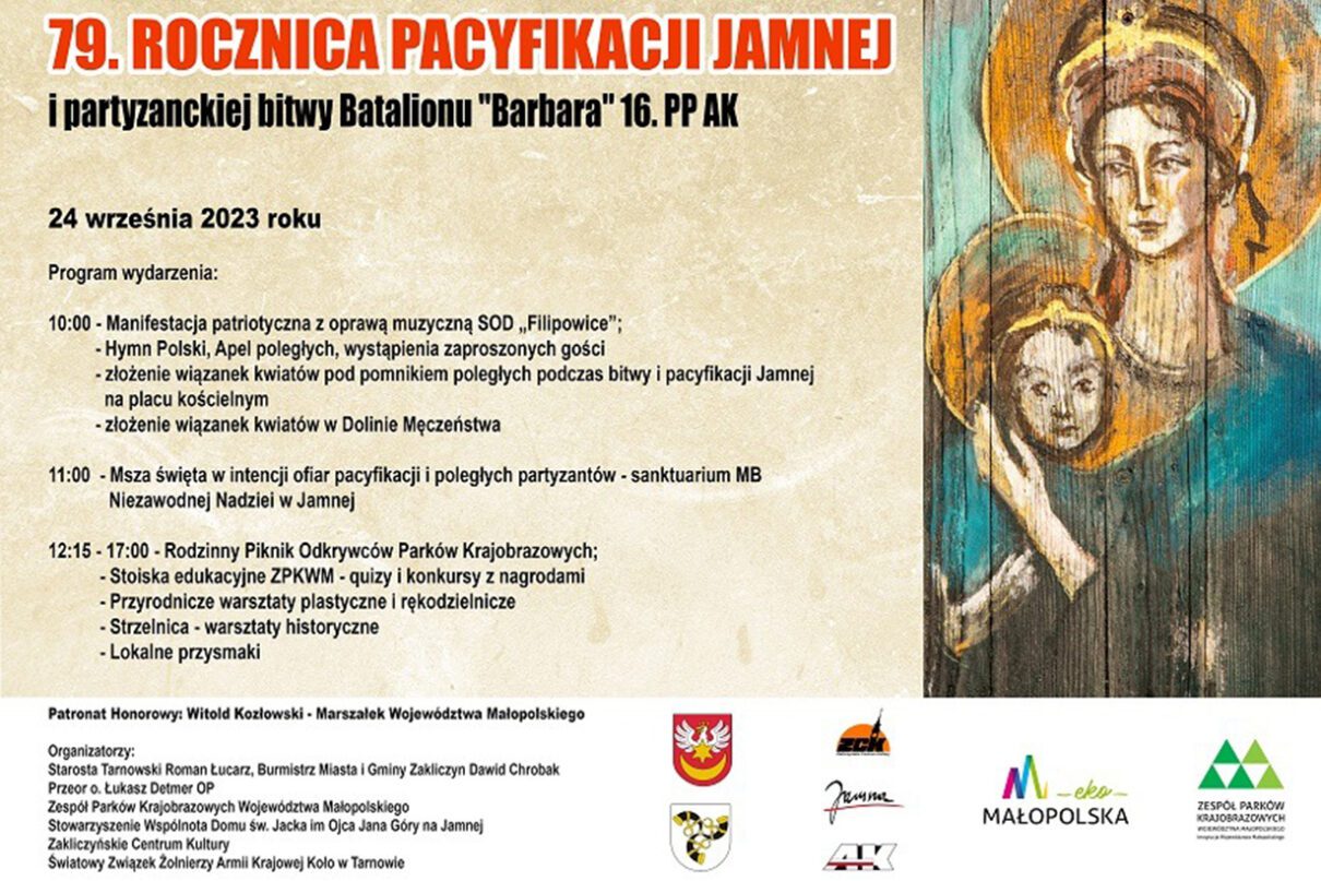 Program uroczystości w Jamnej