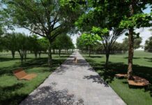 Wizualizacja parku w Dabrowie Tarnowskiej, fot. UM w Dąbrowie Tarnowskiej