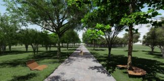 Wizualizacja parku w Dabrowie Tarnowskiej, fot. UM w Dąbrowie Tarnowskiej