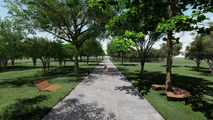 Wizualizacja parku w Dabrowie Tarnowskiej, fot. UM w Dąbrowie Tarnowskiej