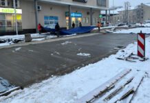 Tarnów - Remont ulicy Szkotnik na mrozie