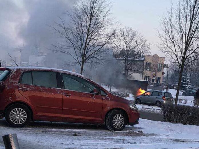 Pożar samochodów