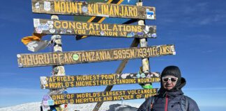 Robert Antosz na szczycie Kilimandżaro. Rocznie próby wejścia na dach Afryki podejmuje ok. 25 tys. osób. Sukces odnosi jedynie 66 proc. z nich
