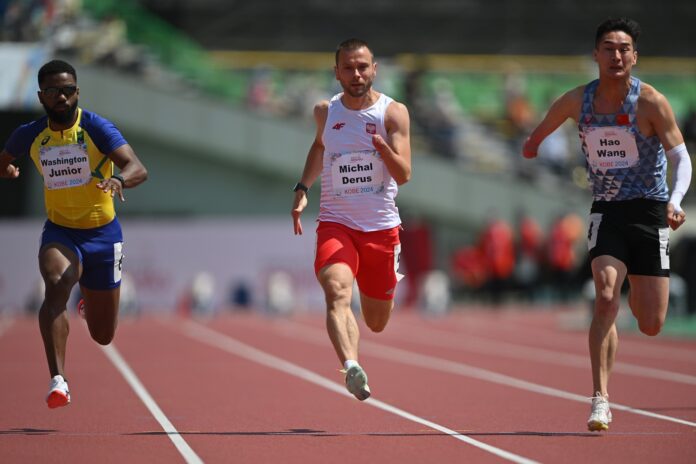Michał Derus, fot. Polski Związek Sportu Niepełnosprawnych Start Michał Derus, fot. Polski Związek Sportu Niepełnosprawnych Start