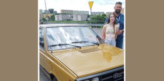 Paweł Wojnicki z córką Julią i polonezem „Borewiczem”