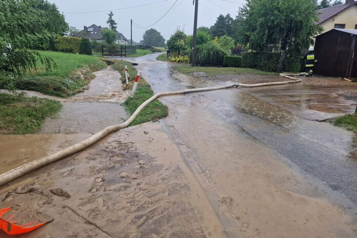 Zalane gospodarstwa w Więckowicach