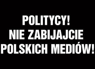 Protest mediów - Politycy Nie zabijajcie polskich mediów