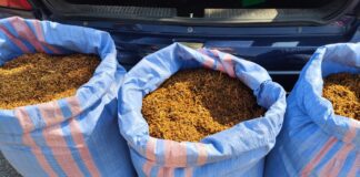 150 kg tytoniu w rękach policjantów, Fot. KMP w Tarnowie