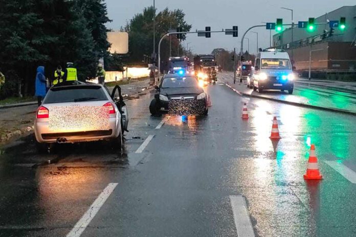 Wypadek w centrum Tarnowa - Jedna osoba ranna