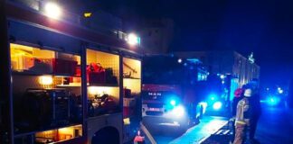 Nocny pożar w Siemiechowie