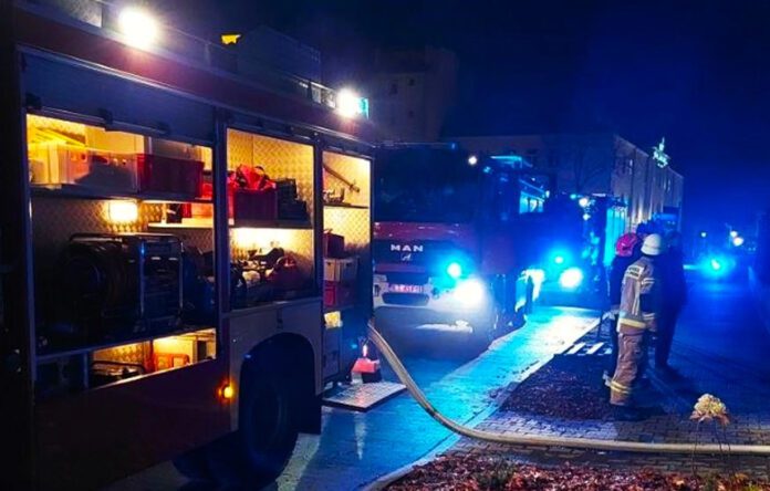 Nocny pożar w Siemiechowie