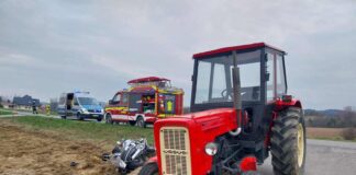 Wypadek motocyklowy w Joninach