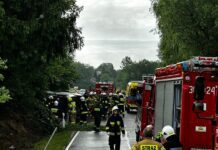 Wypadek w Rzepienniku Suchym, fot. PSP Tarnów
