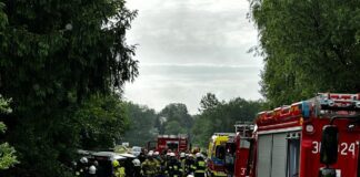 Wypadek w Rzepienniku Suchym, fot. PSP Tarnów