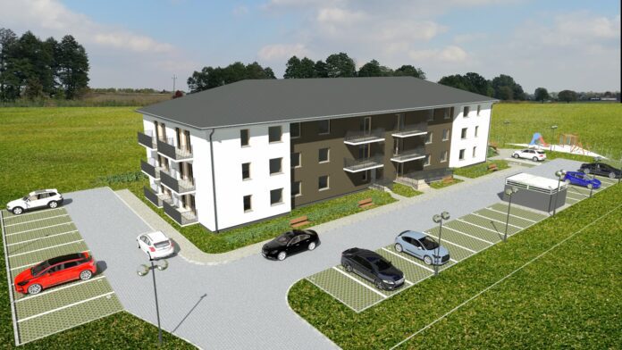 Wizualizacja bloku w Wesołowie