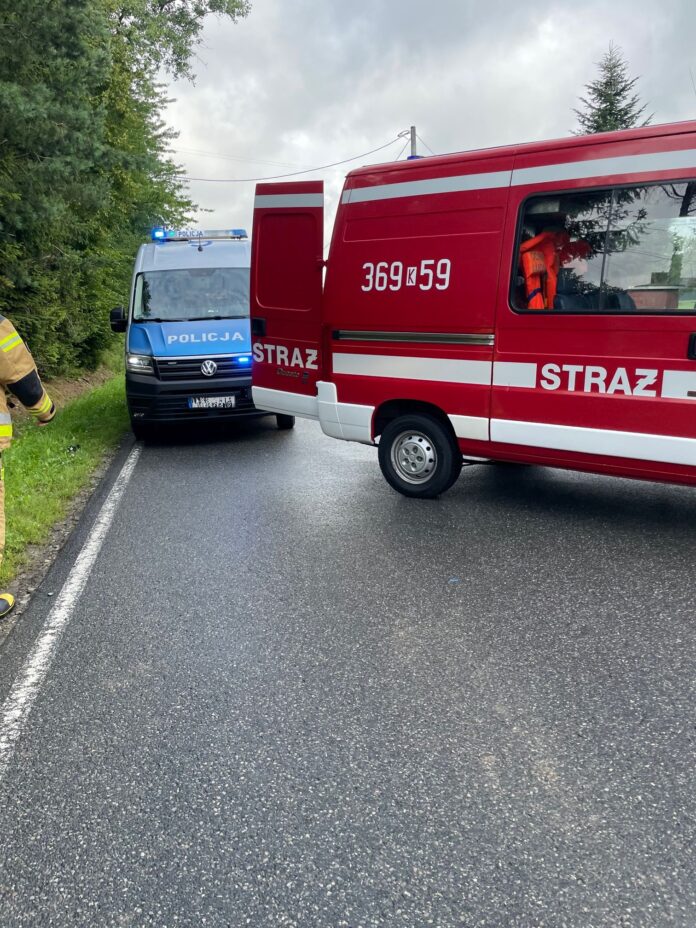 Wypadek motocyklisty