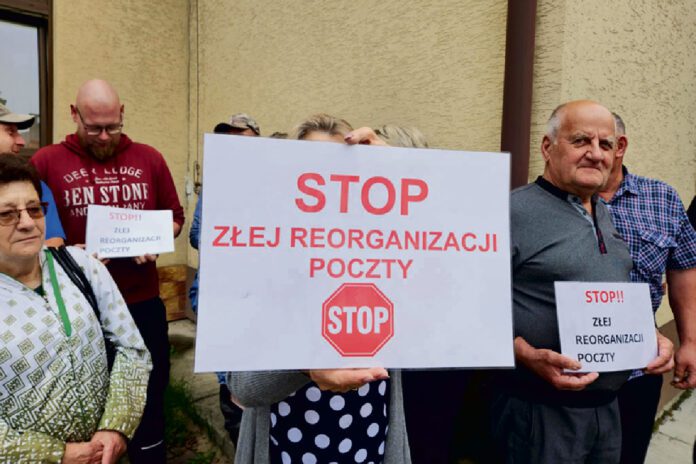 Mieszkańcy przeciwko restrukturyzacji poczty polskiej