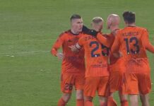 Radość piłkarzy po golu w meczu 16. kolejki Ekstraklasy