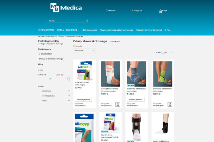 Ortezy stawu skokowego - Sklep ortopedyczny MB Medica