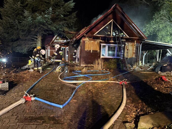 Pożar w Uniszowej, fot. OSP Kowalowa