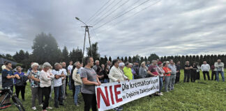 Protest mieszkańców w Dębinie Zakrzowskiej