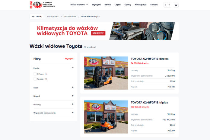 Nowe czy używane wózki widłowe Toyota